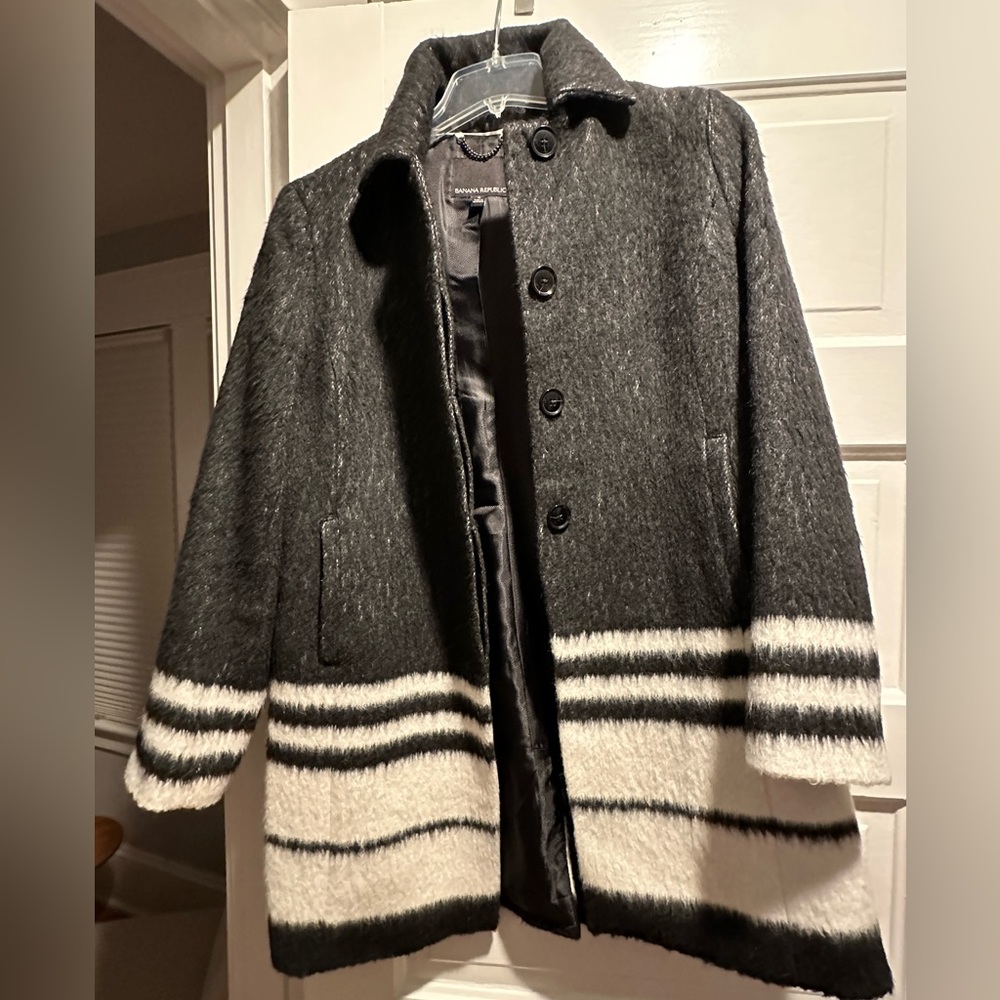Banana Republic black (charcoal) and cream